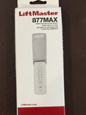 Liftmaster 877MAX Wireless Keyless Garage Entry- BRAND NEW!